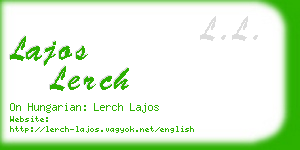lajos lerch business card